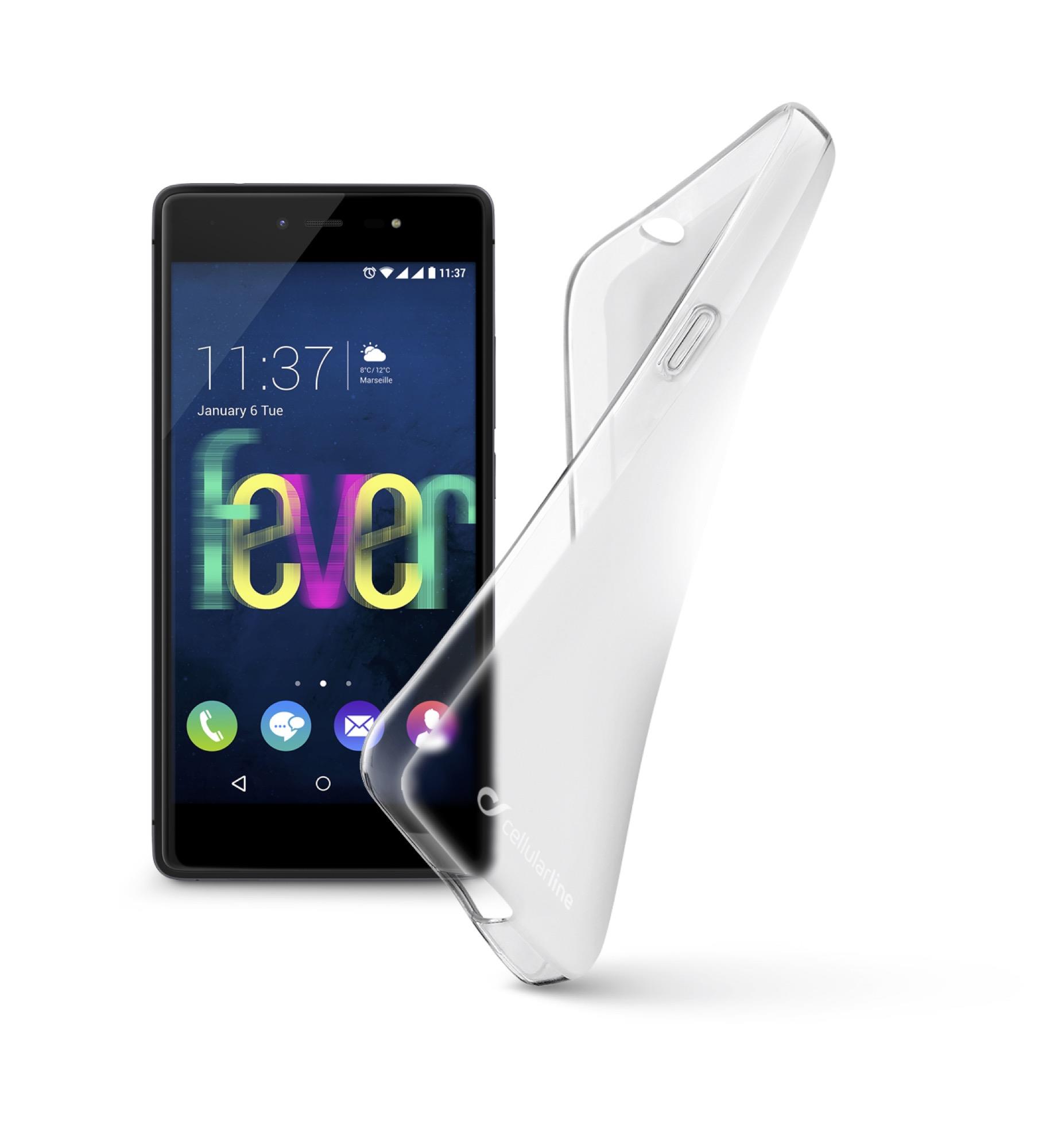 CELLULARLINE Custodia cover per Wiko Fever Cellular Line Shape in gomma trasparente